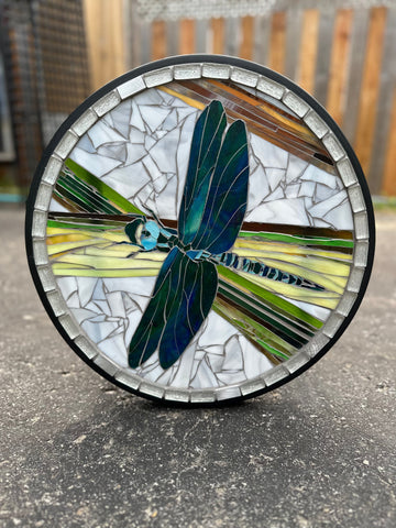 Cindy Laneville - Mosaic Artist Dragonfly Side Table