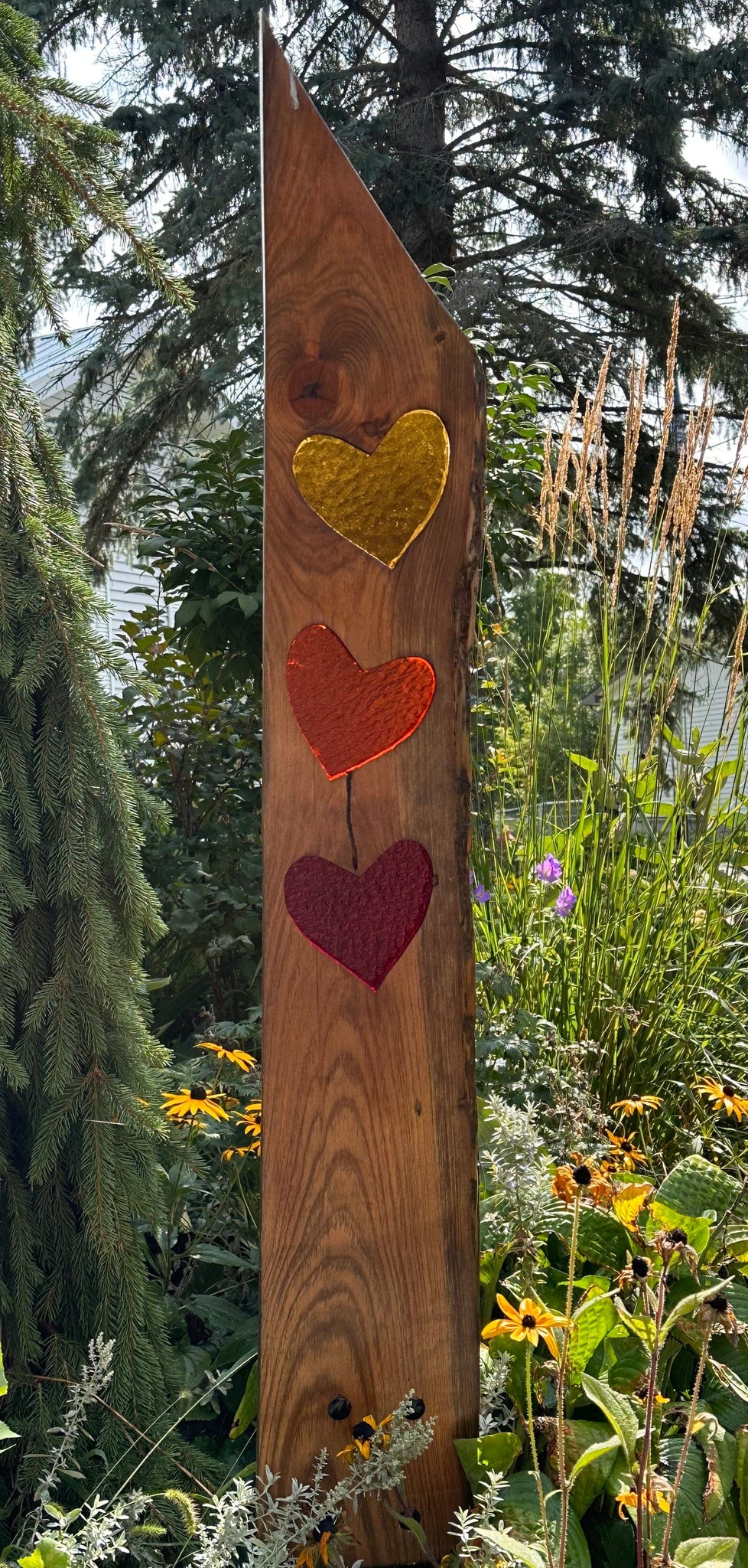Cindy Laneville - Mosaic Artist Liveedge Harmony of Hearts and Glass