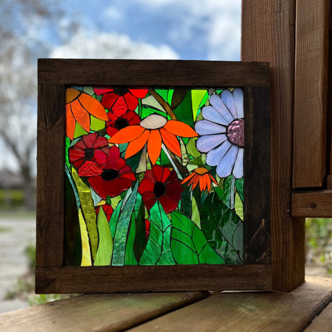 Cindy Laneville - Mosaic Artist window Dreamy Petals