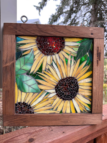 Cindy Laneville - Mosaic Artist Windows Sunflower Dance!