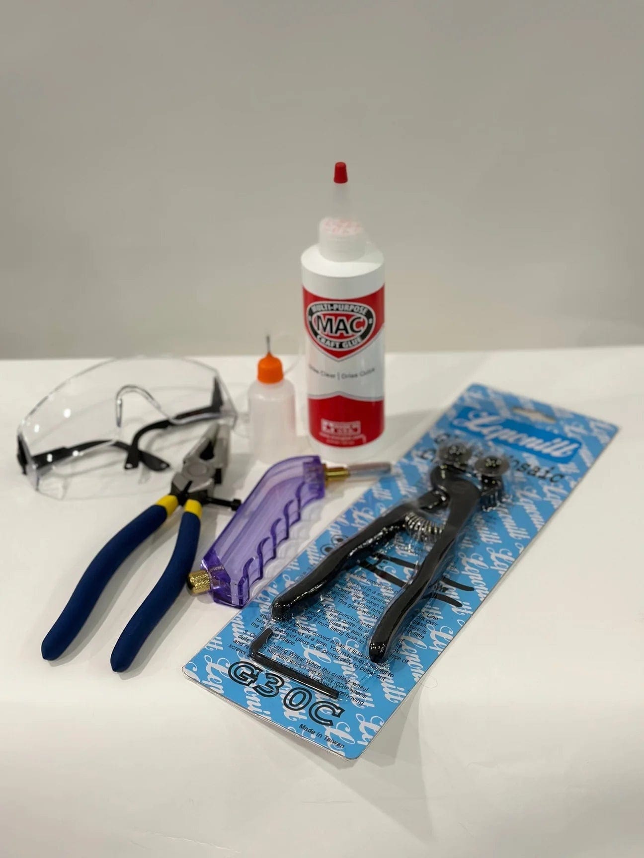 Cindy Laneville - Mosaic Artist Chickadee DIY - Multi colour Background/with tools!