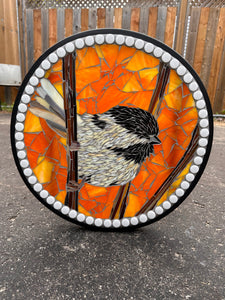 Cindy Laneville - Mosaic Artist Chickadee Small Table