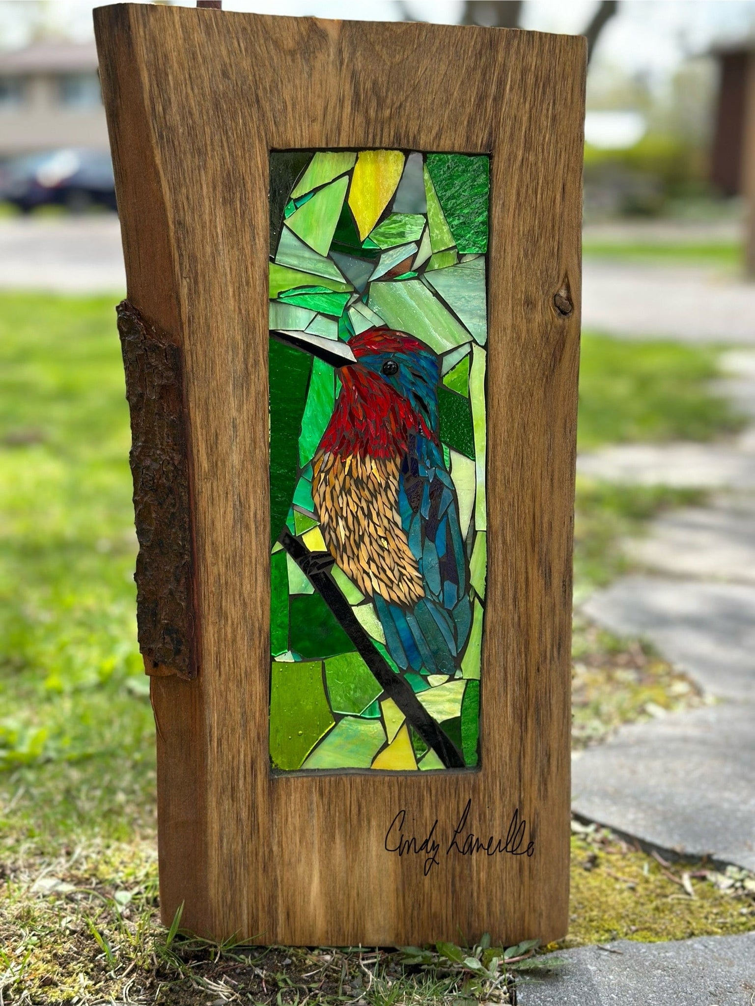 Cindy Laneville - Mosaic Artist cookies Sweet little Hummingbird