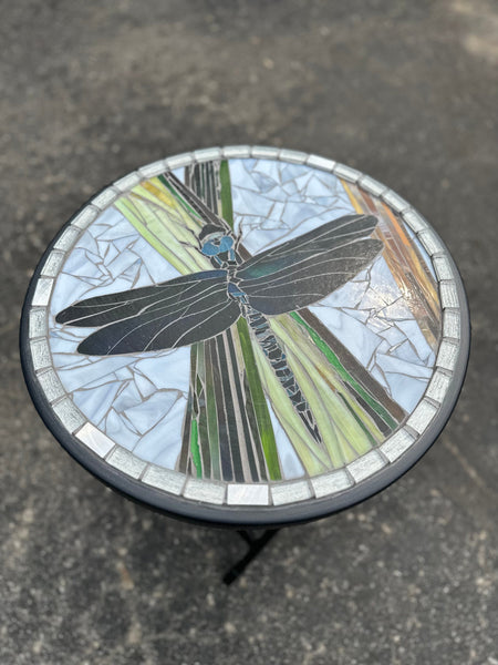 Cindy Laneville - Mosaic Artist Dragonfly Side Table