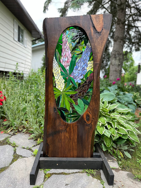 Cindy Laneville - Mosaic Artist Liveedge A Landscape of Lupins