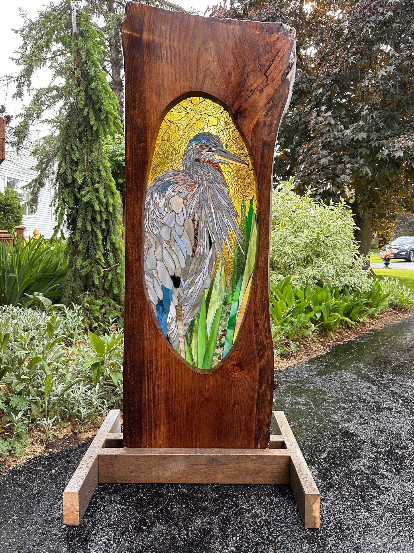 Cindy Laneville - Mosaic Artist Liveedge Henry the Heron