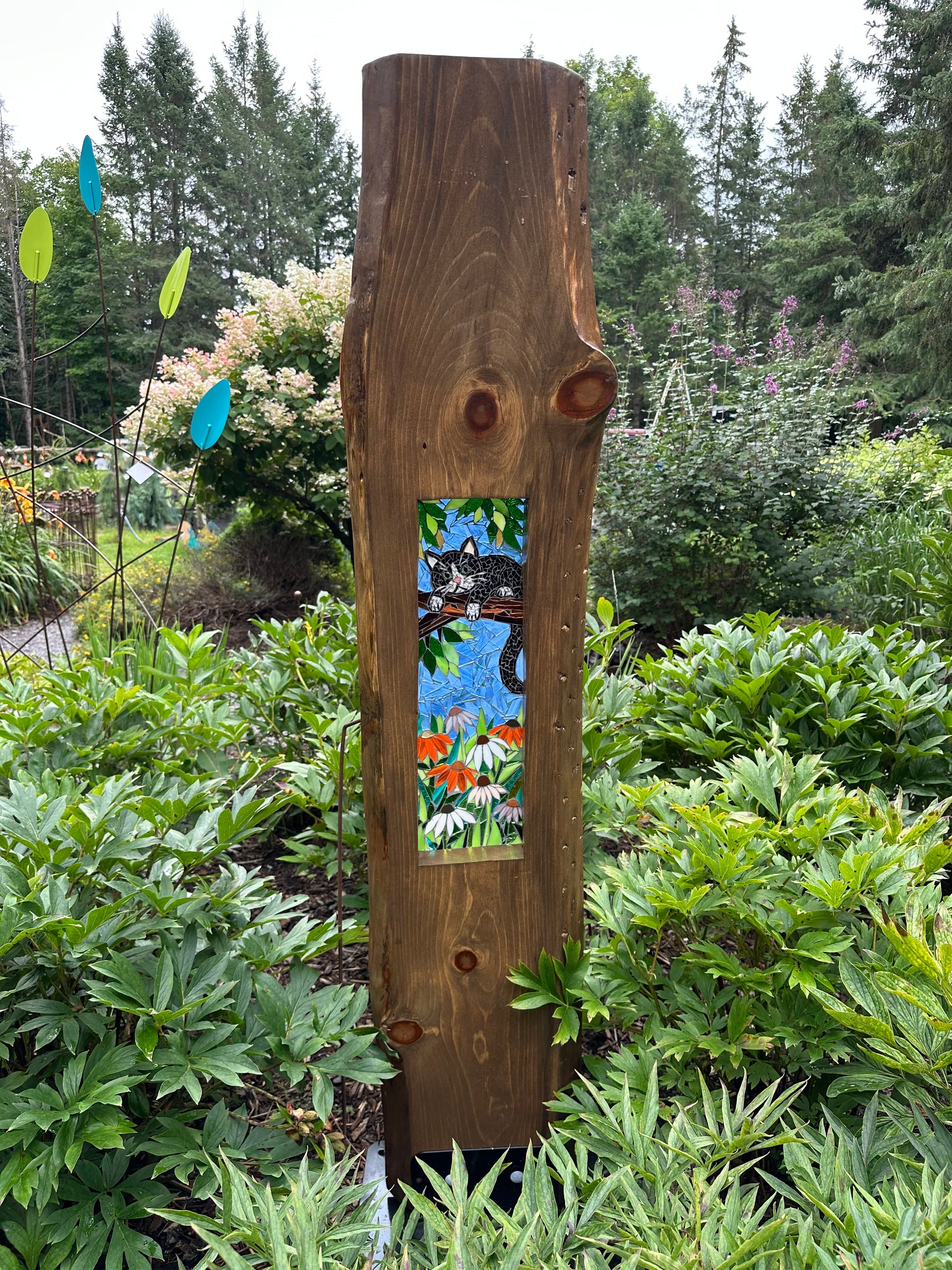 Cindy Laneville - Mosaic Artist Liveedge The Branch Manager - Live Edge Garden Art