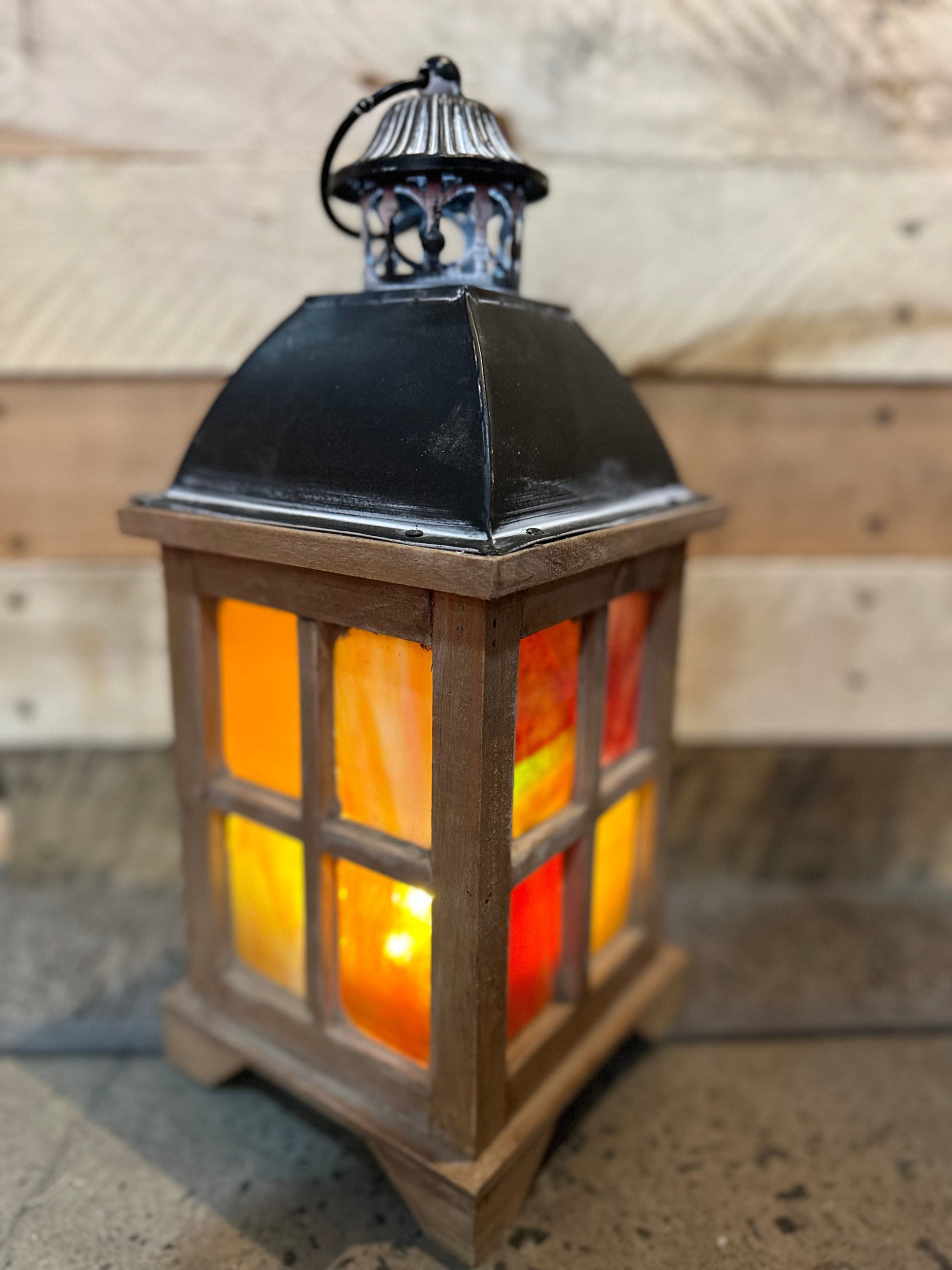 Cindy Laneville - Mosaic Artist Mini Lantern Series- Orange