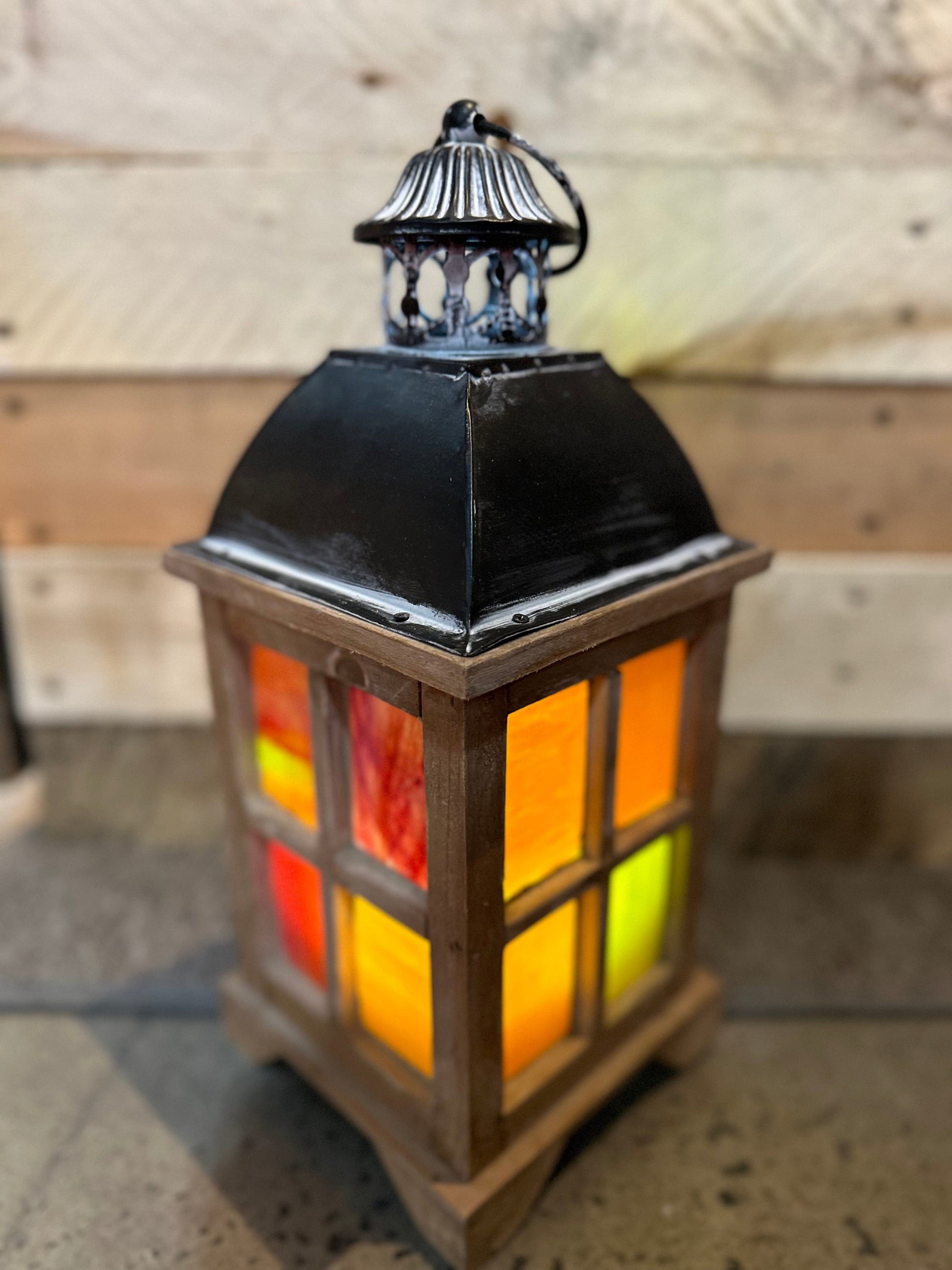 Cindy Laneville - Mosaic Artist Mini Lantern Series- Orange