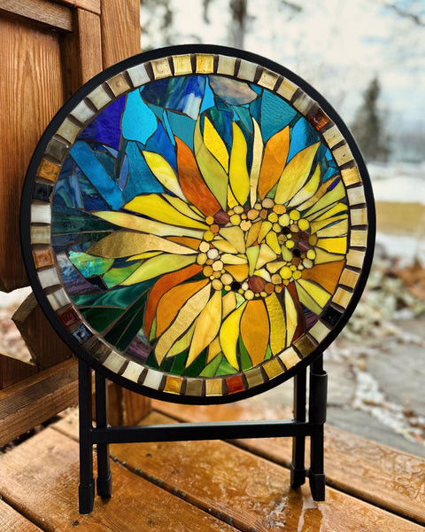 Cindy Laneville - Mosaic Artist Tables Blooming Radiance
