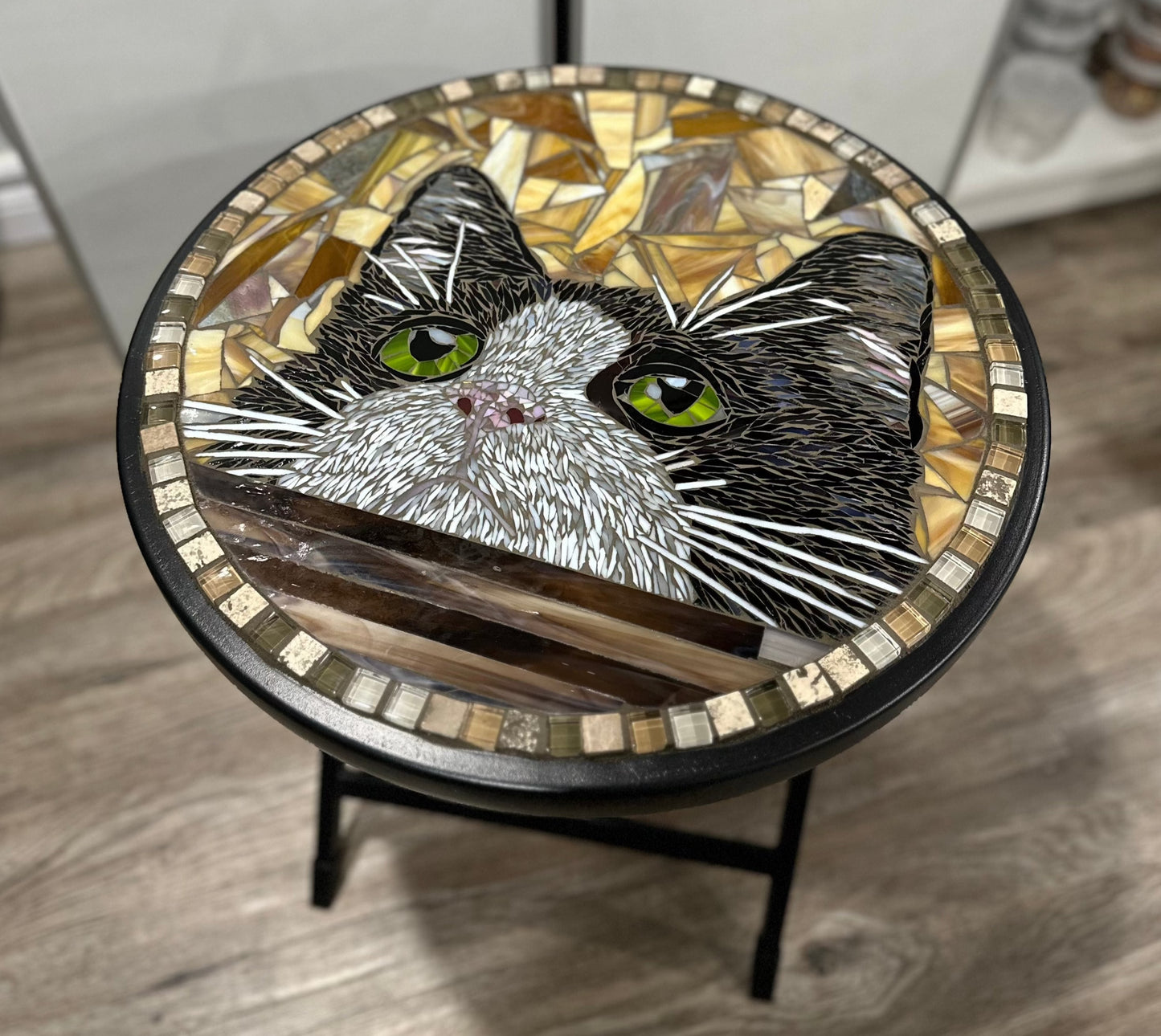 Cindy Laneville - Mosaic Artist Tables Whiskers!