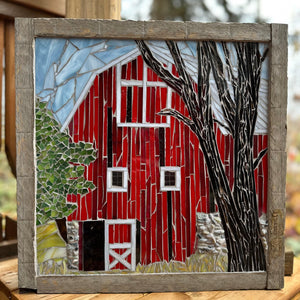 Cindy Laneville - Mosaic Artist wallart Bold in Red