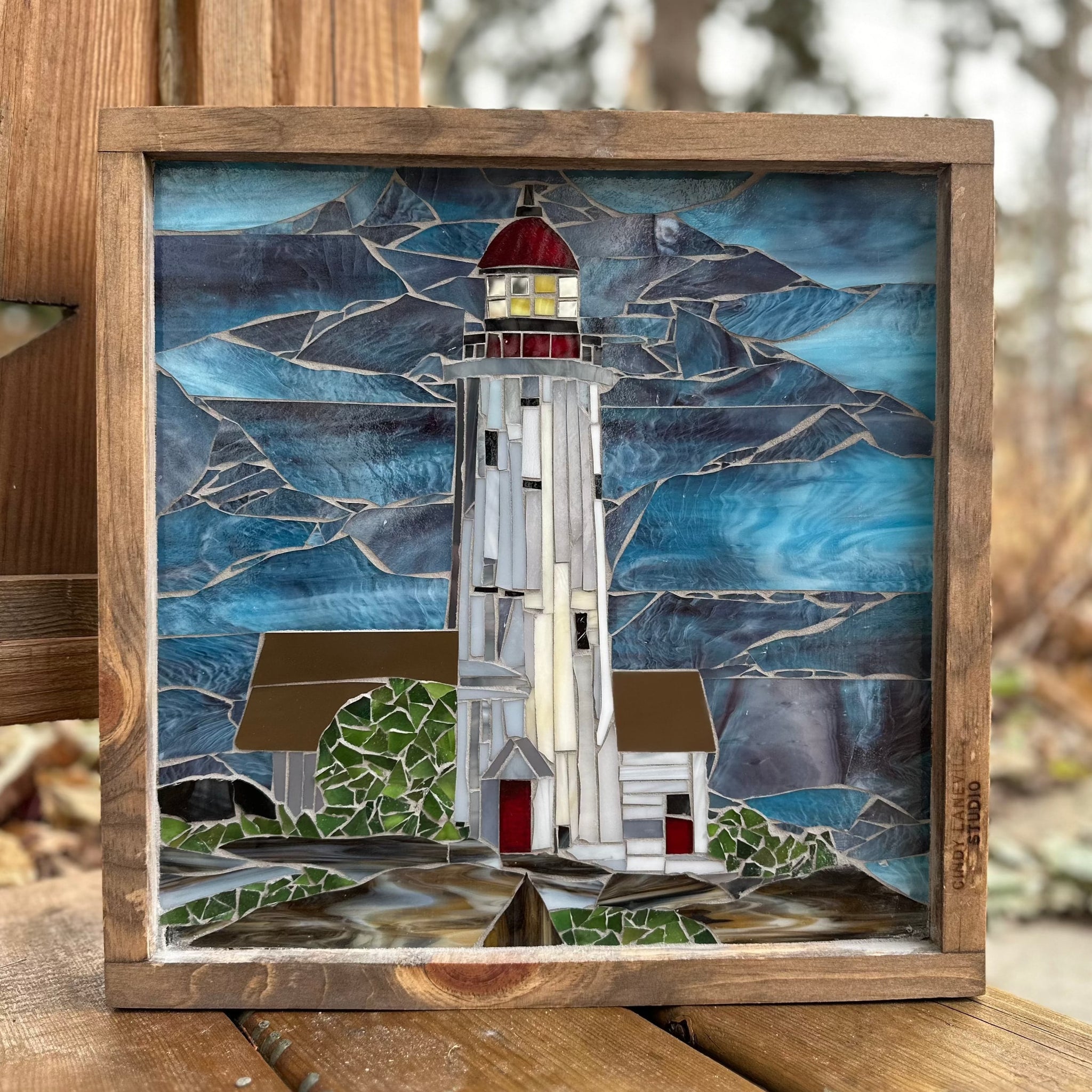 Cindy Laneville - Mosaic Artist wallart Coastal Lighthouse