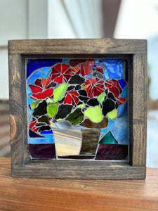 Cindy Laneville - Mosaic Artist wallart Flower Pot - Mini