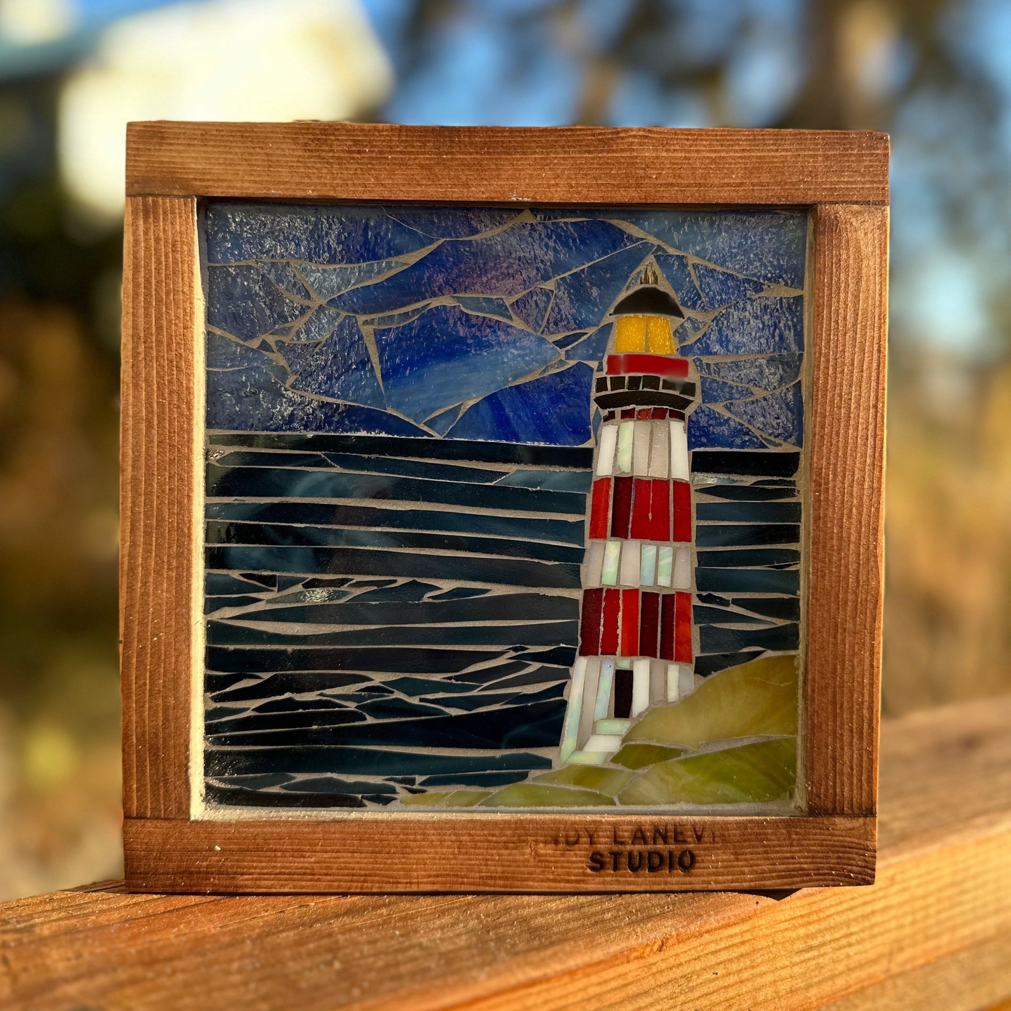 Cindy Laneville - Mosaic Artist wallart Lighthouse Mini