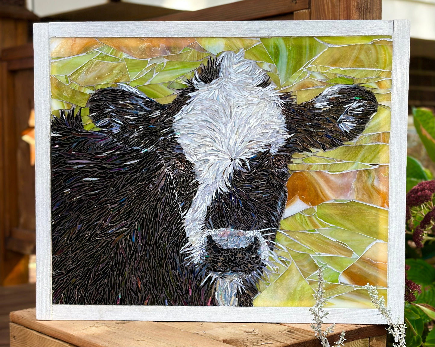 Cindy Laneville - Mosaic Artist wallart Moo-saic Holstein
