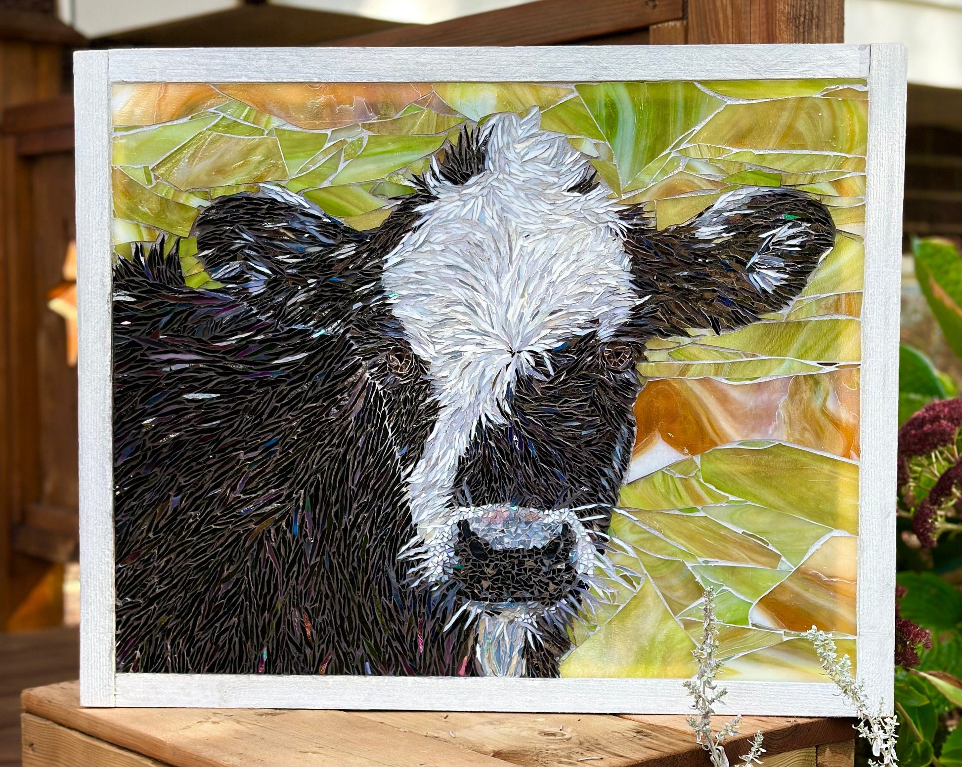Cindy Laneville - Mosaic Artist wallart Moo-saic Holstein