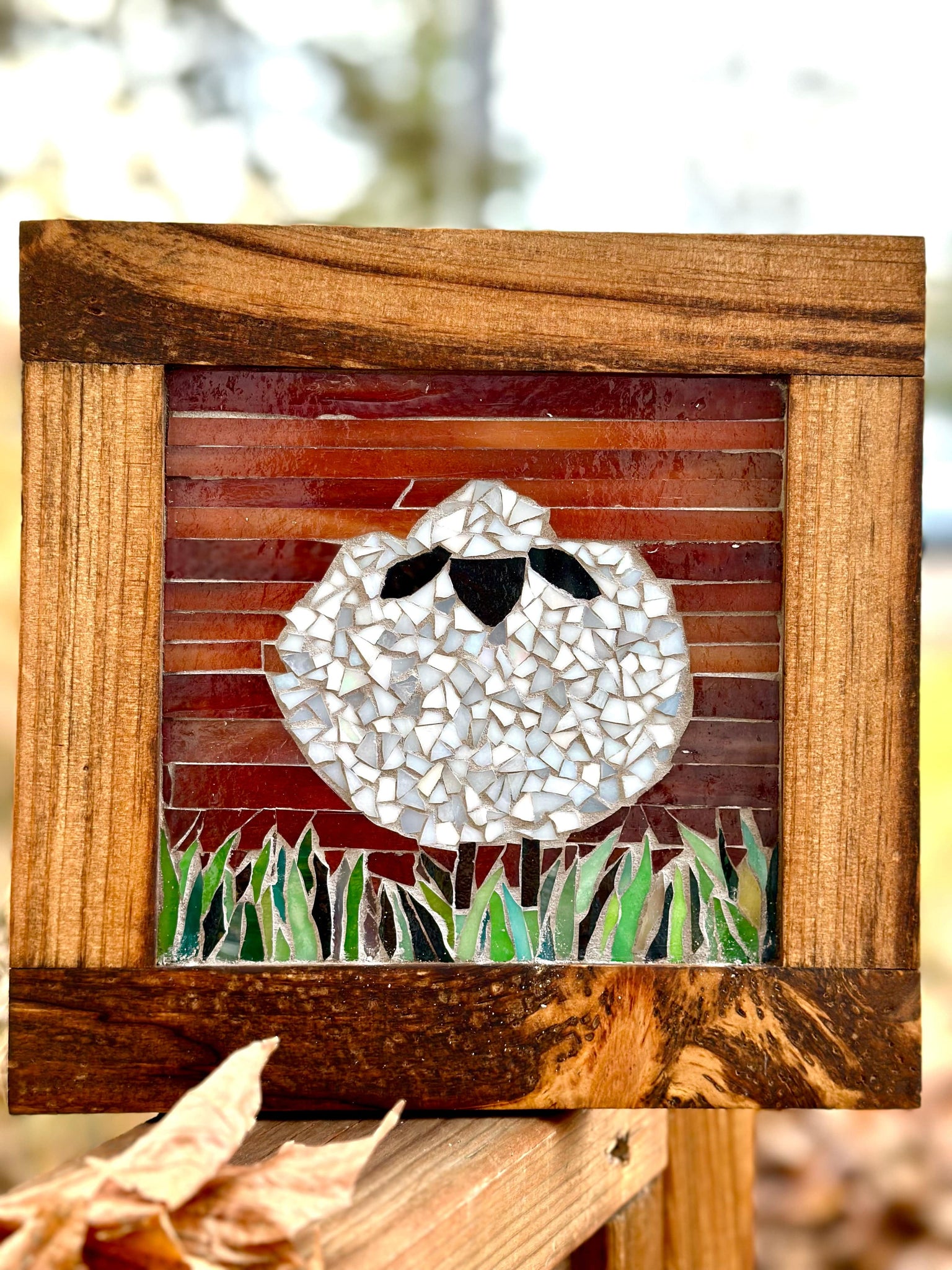 Cindy Laneville - Mosaic Artist wallart Sheep - Mini