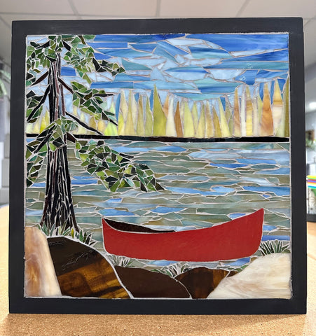 Cindy Laneville - Mosaic Artist wallart The Calm of the Lake