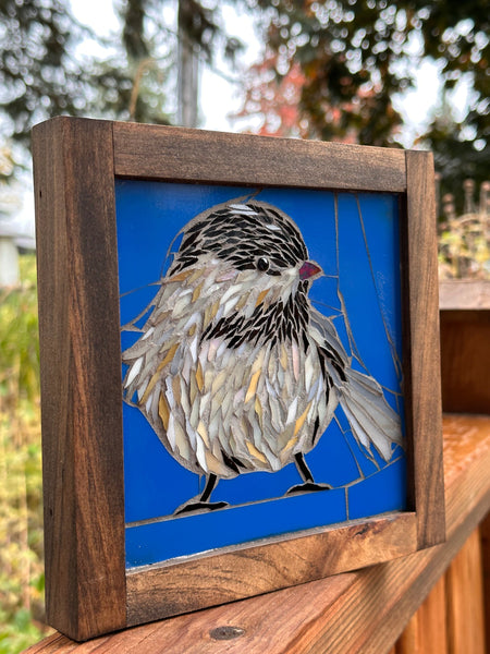 Cindy Laneville - Mosaic Artist wallart Tiny Chickadee
