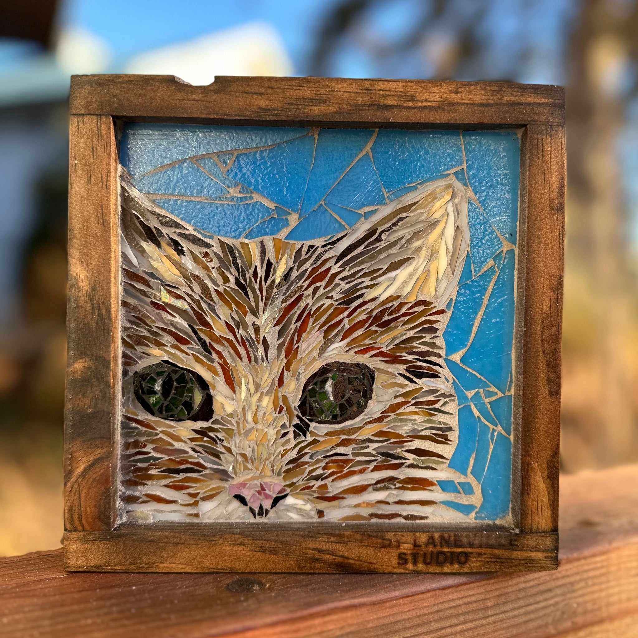 Cindy Laneville - Mosaic Artist wallart Whiskers - Mini