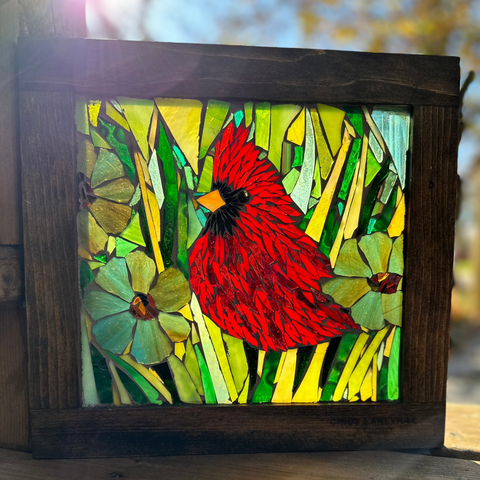 Cindy Laneville - Mosaic Artist Window Floral Perch