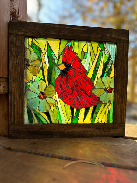 Cindy Laneville - Mosaic Artist Window Floral Perch