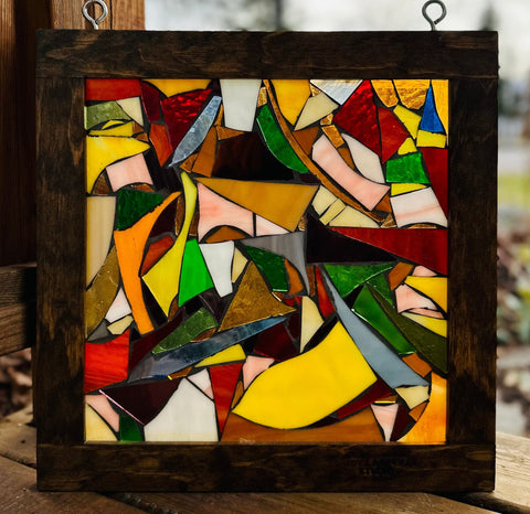 Cindy Laneville - Mosaic Artist Window Give me a little Abstract