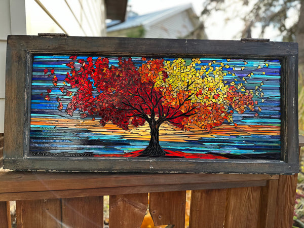 Cindy Laneville - Mosaic Artist Window Timeless Autumn