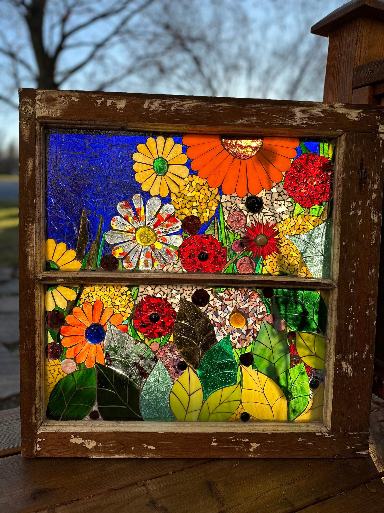 Cindy Laneville - Mosaic Artist Windows Garden Mosaic Colour Explosion