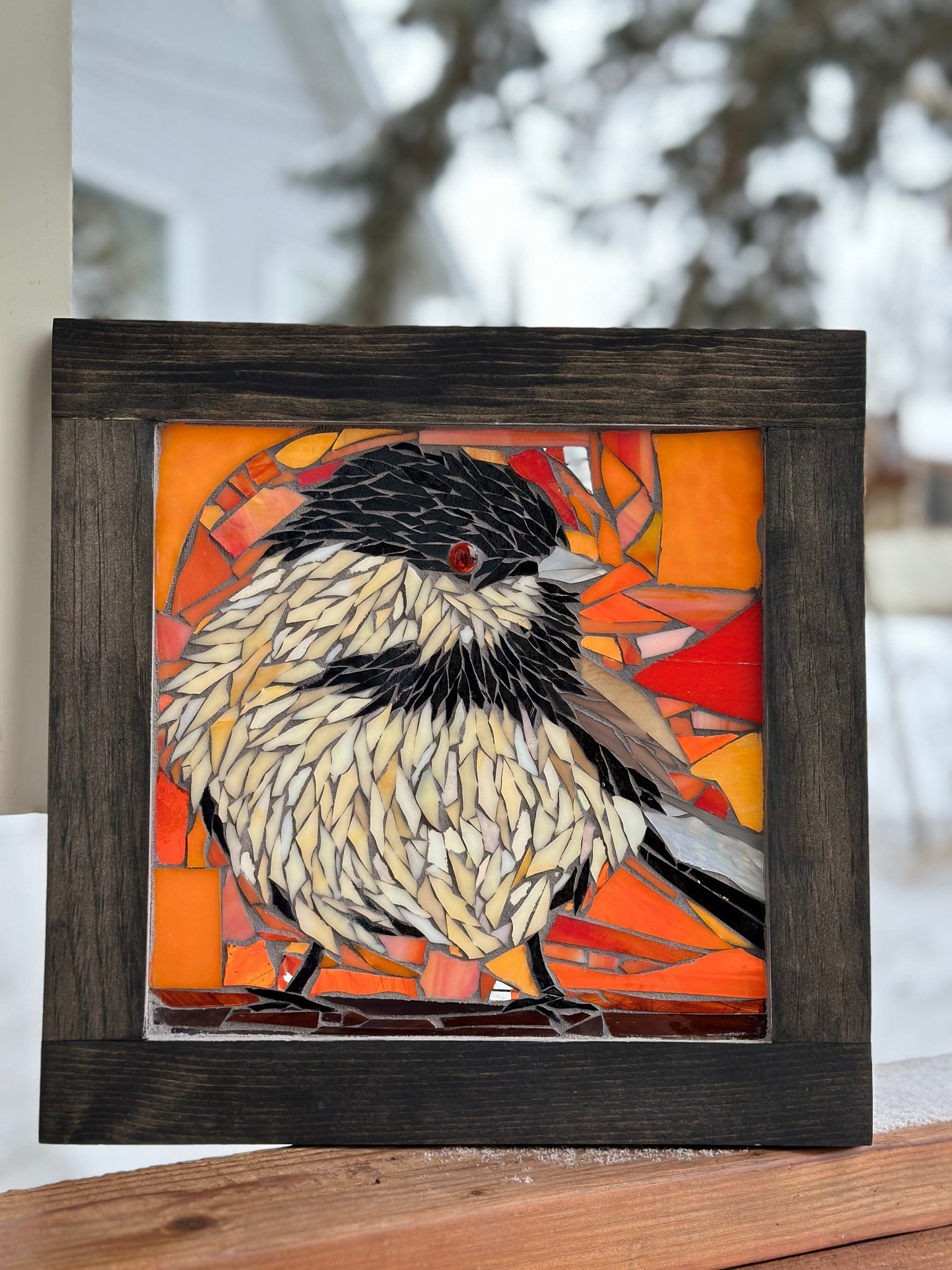 Cindy Laneville - Mosaic Artist Windows Something to Chirp About