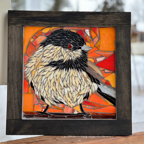 Cindy Laneville - Mosaic Artist Windows Something to Chirp About