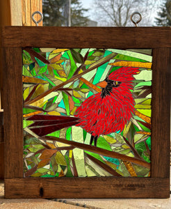 Cindy Laneville - Mosaic Artist A Cardinal’s Song In Mosaic