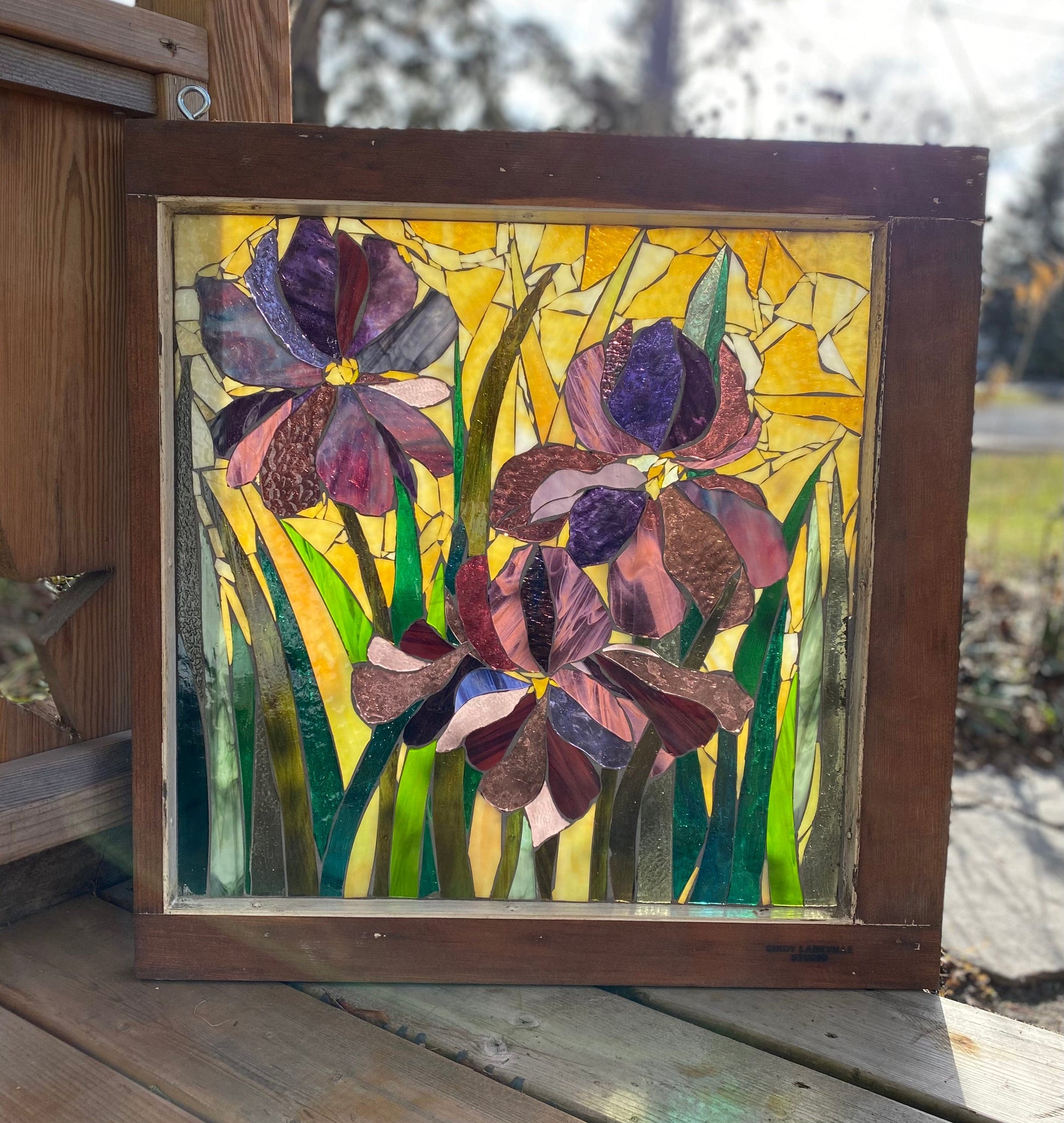 Cindy Laneville - Mosaic Artist Irises