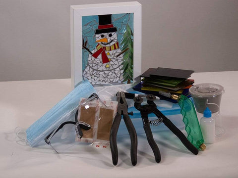 Cindy Laneville - Mosaic Artist kits DIY Snowman Mosaic!