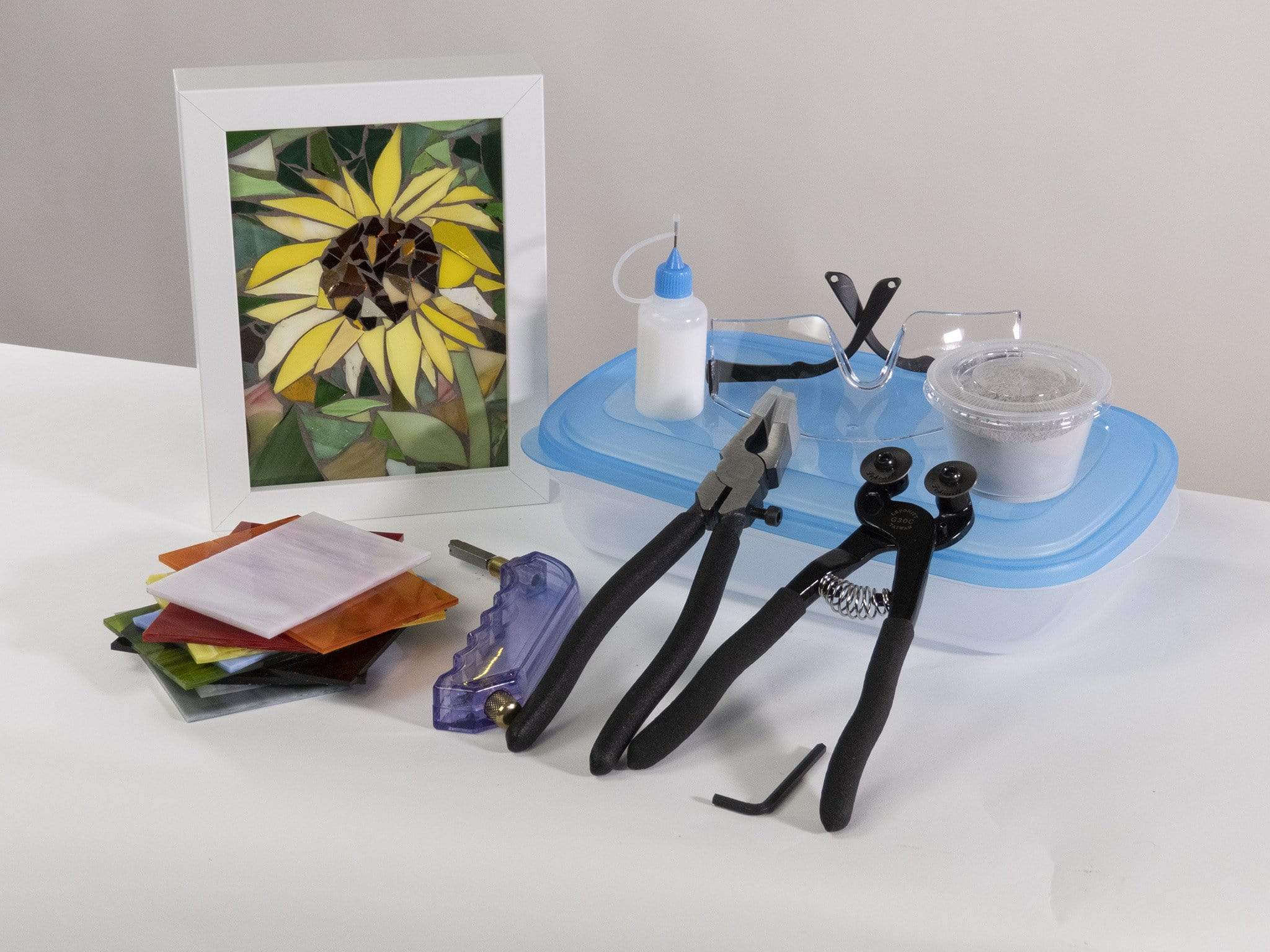 Cindy Laneville - Mosaic Artist kits White Frame Sunflower DIY Frame