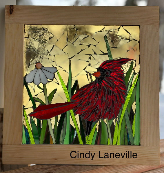 Cindy Laneville - Mosaic Artist Little Cardinal
