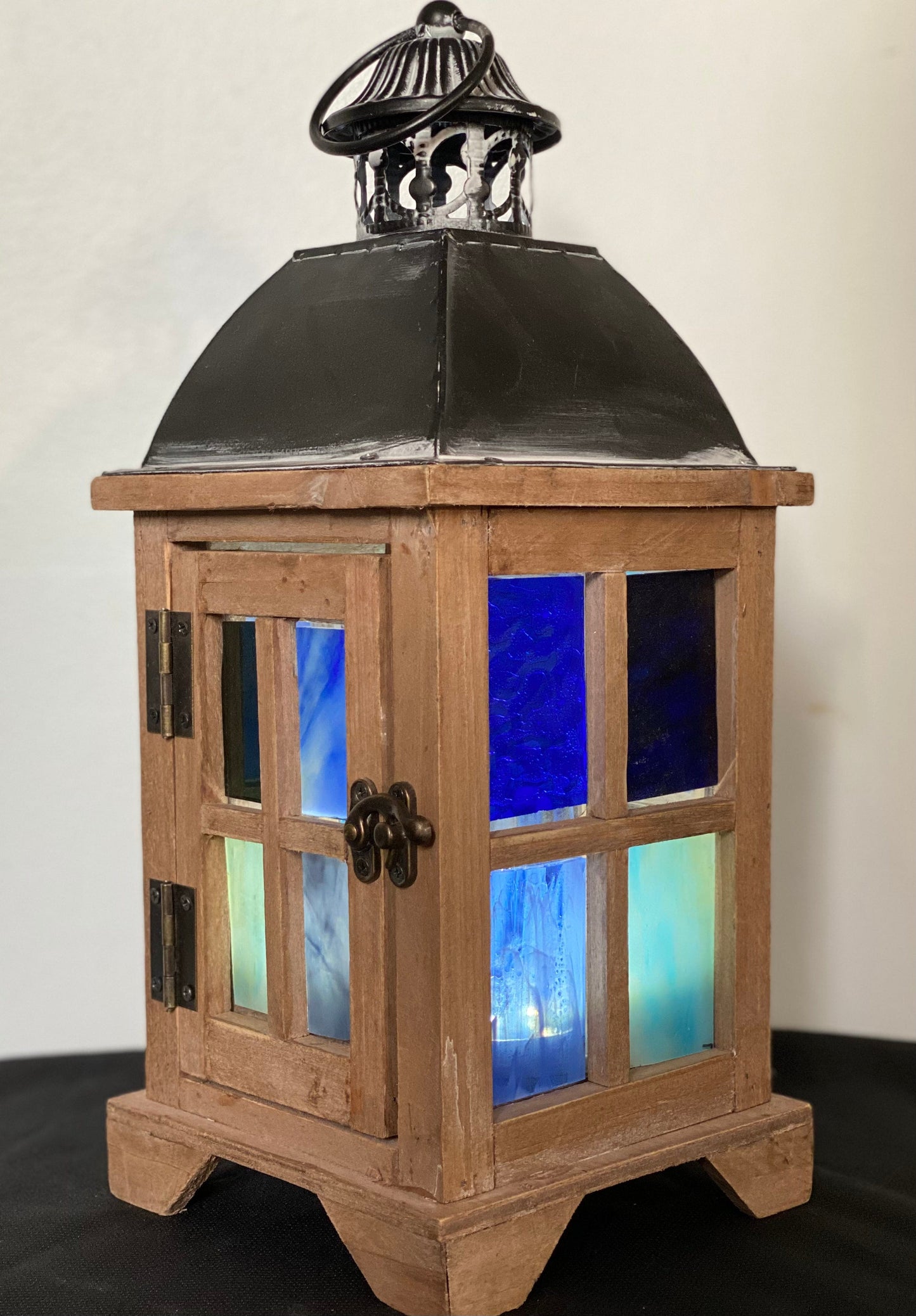 Cindy Laneville - Mosaic Artist Mini Lantern Series- Blues