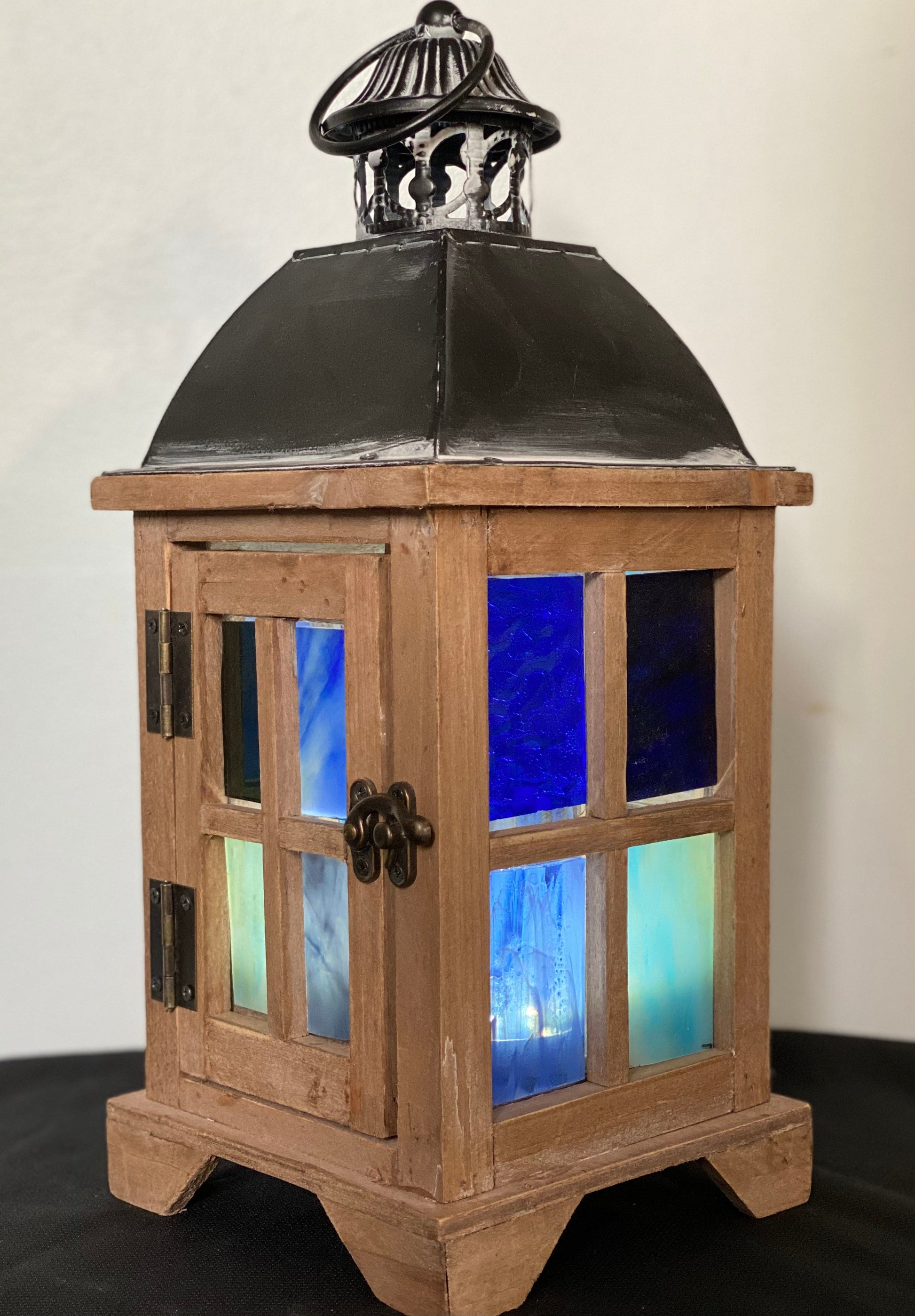 Cindy Laneville - Mosaic Artist Mini Lantern Series- Blues