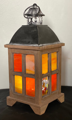 Cindy Laneville - Mosaic Artist Mini Lantern Series- Orange