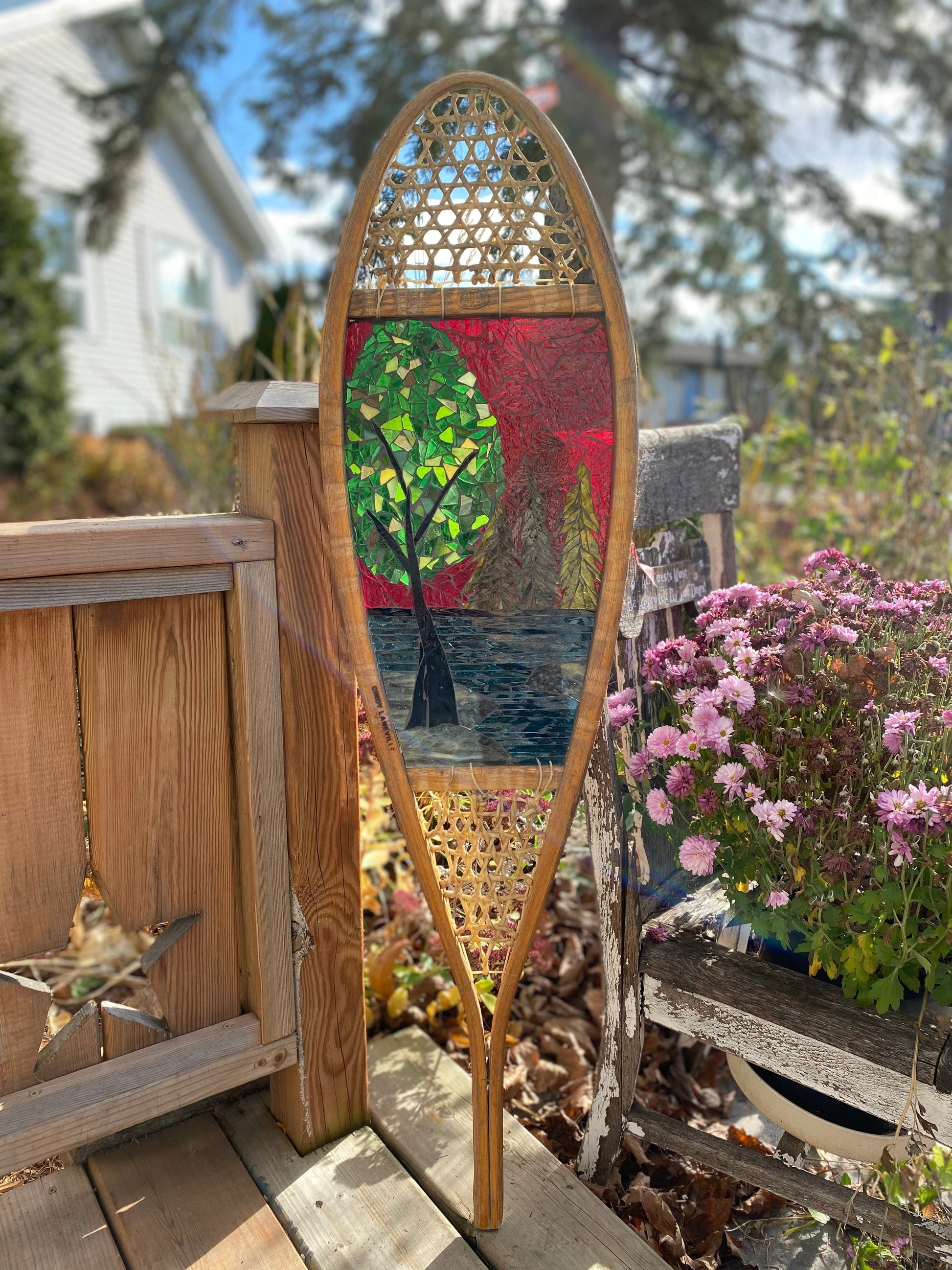 Cindy Laneville - Mosaic Artist Snowshoe Art