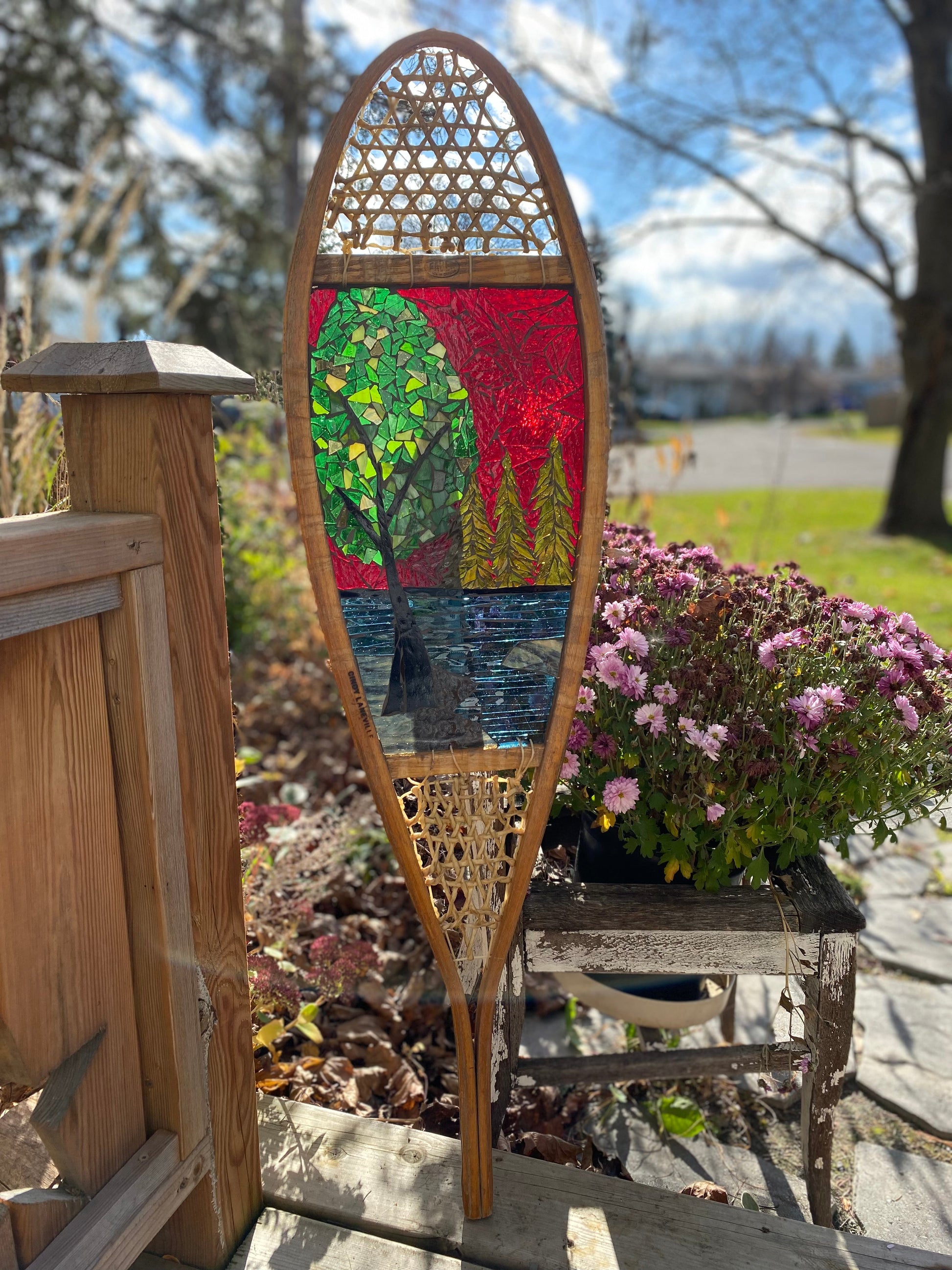 Cindy Laneville - Mosaic Artist Snowshoe Art