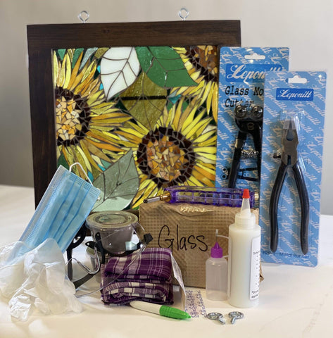 Cindy Laneville - Mosaic Artist Sunflower Trio DIY with live one on one instruction!