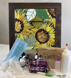 Cindy Laneville - Mosaic Artist Sunflower Trio DIY with live One on One Video instruction